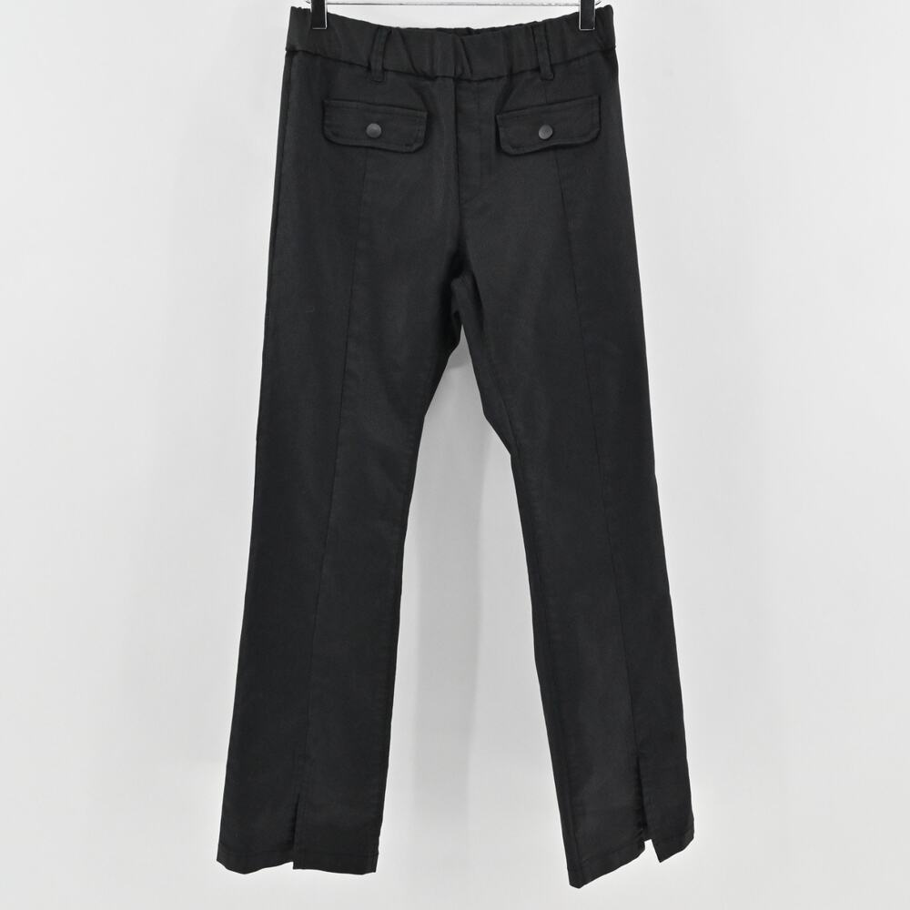 Bevy Flog Womens Adele Black Pants Size 30 Slit Flare Ankle Pull On Casual
